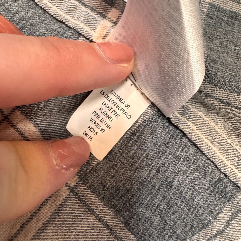 Banana Republic Dillon Shirt XS Xsmall Pink Blush Gray Plaid Flannel Button Down - Picture 6 of 8
